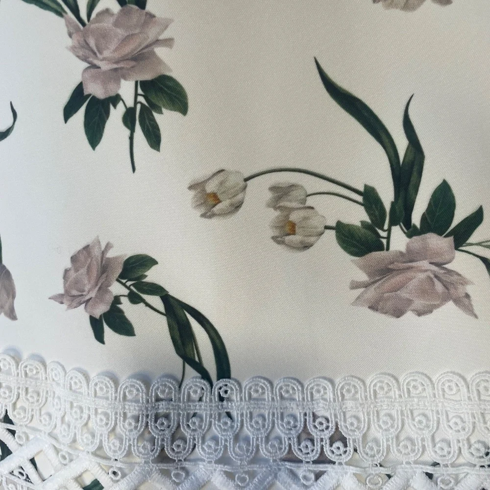 White Ted Baker Floral Dress with Pockets - Picture 4 of 4